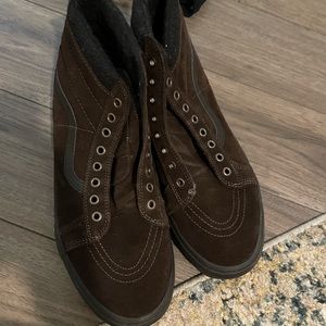 Custom vans sk8 hi mte original brown with black